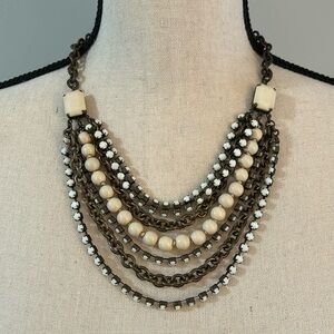Talbots Beaded Statement Necklace